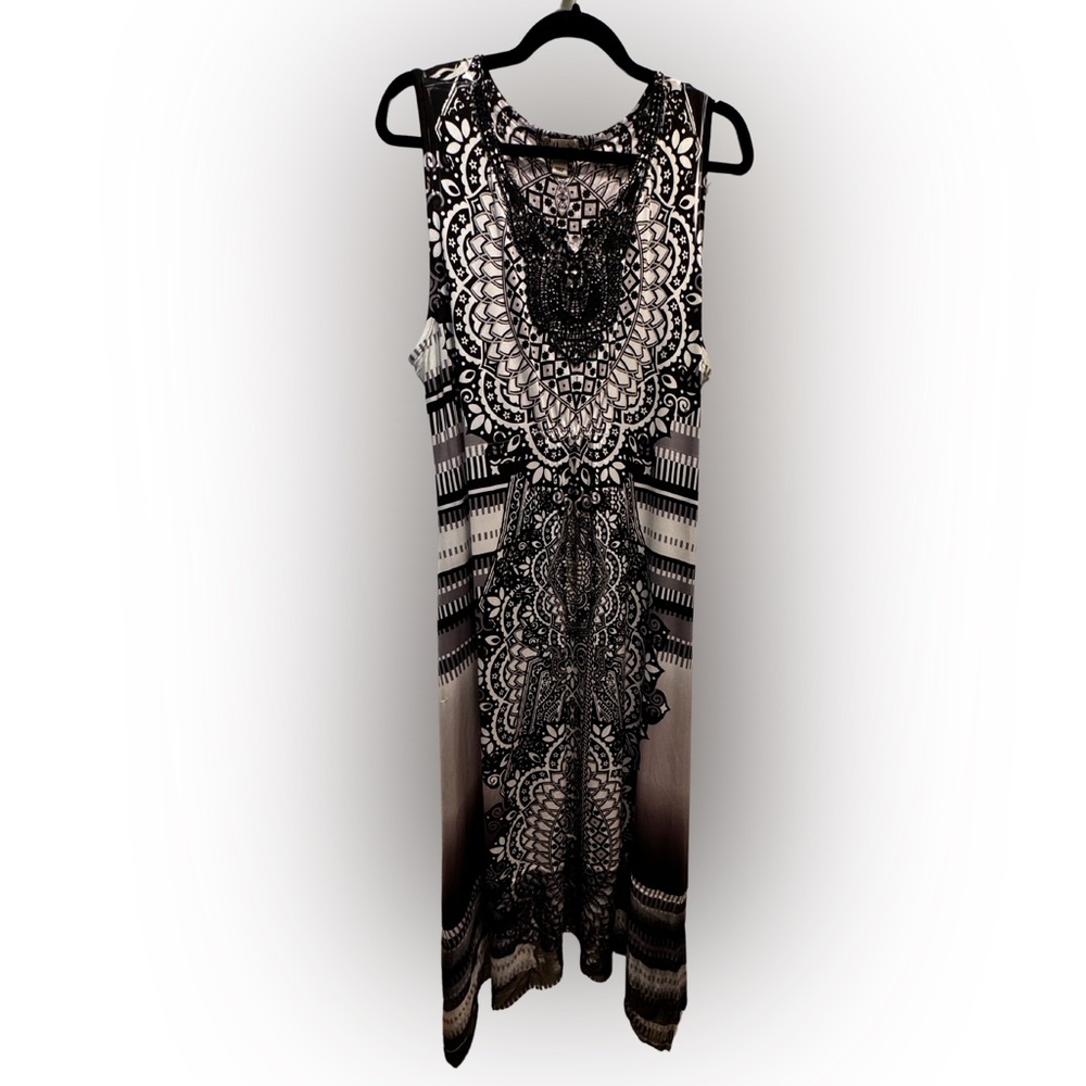 Unity World Polyester/Spandex Sleeveless embellished Dress Size Women's L